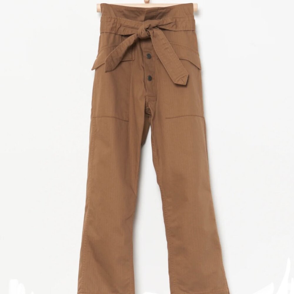 AS EVER TIE TANKER PANT - WARM BROWN Wide Leg Size 30 Excellent condition